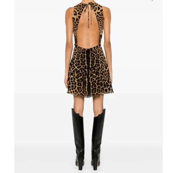 SAINT LAURENT Dresses & Skirts - SAINT LAURENT Animal Print Mini Dress size EU 40